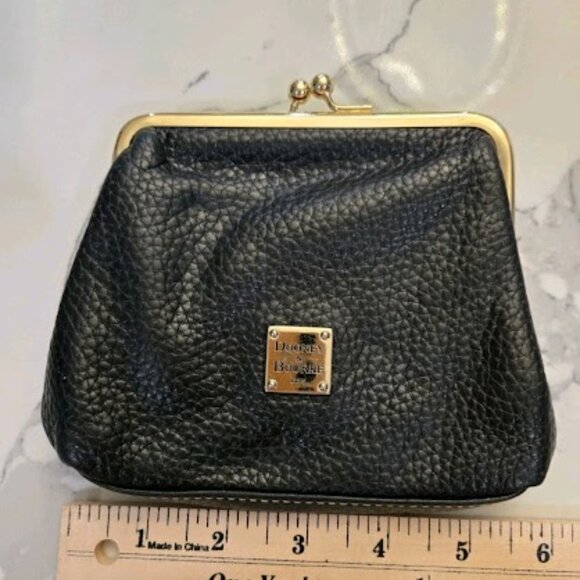 VTG Dooney & Bourke Black Pebble Leather Hobo Shoulder Bag With Matching Wallet - Picture 7 of 10